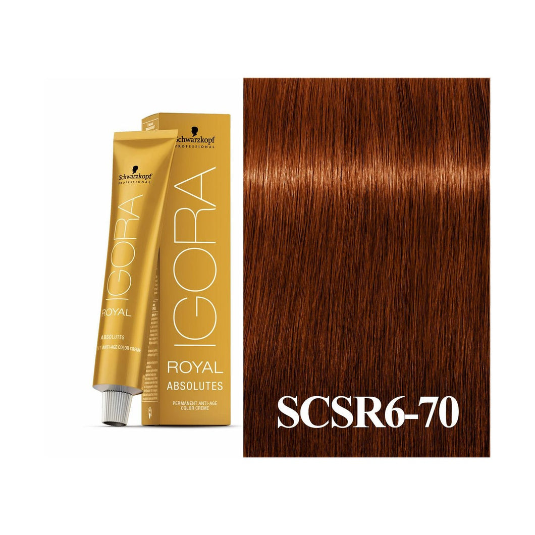 Schwarzkopf Absolute Igora Royal Extra Light Brown Copper Natural 6-70